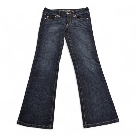 American Eagle Boyfriend Jeans Dark Wash Size 6 - Picture 1 of 13